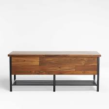 This trunk bench is finely handcrafted with superior genuine leather and quality solid wood, the unique hand tooled design would make a statement. Teca Storage Trunk Bench Reviews Crate And Barrel