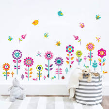 Buy Decalmile Garden Flower Wall Corner Decals Butterfly Floral Baseboard Floral Wall Stickers Baby Nursery Girls Bedroom Classroom Wall Decor Online In Ukraine B08g1h6zqj