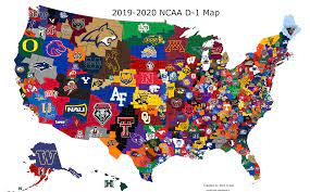 There are many division 1 ncaa women's basketball teams. Ncaa Division 1 Map 2019 20 Edition Collegebasketball