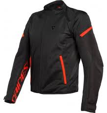 Dainese Bora Air Tex Jacket Black Fluo Red 628