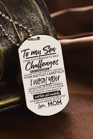 Best Gift For My Son S First Birthday To My Son Adventure On Your Journey Love Mom Dog Tag Necklace Birthday Anniversary Graduation Gift Graduation Gift Son Father Son Gifts Mother Son Gift