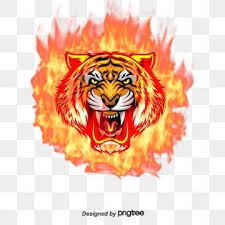 Vector Fire Tiger Head Png And Vector Silhouette Painting Cat Vector Tiger Head Tattoo