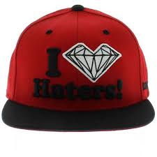 The Diamond Hater Snapback Red Black Black And Red Red Diamond Red Hats