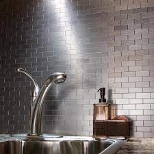 Tools & home improvement best sellers deals & savings gift ideas power & hand tools lighting & ceiling fans kitchen & bath fixtures smart home shop by room launchpad. Aspect Subway Matted 12 In X 4 In Brushed Stainless Metal Decorative Tile Backsplash 1 Sq Ft A95 50 The Home Depot