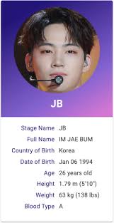 Jb Got7 Kpop Profile Kpop Profiles Got7 Fun Facts