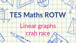 linear graphs crab race tes maths resource of the week mr