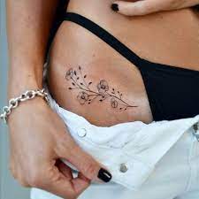Super Hot Tiny Flower Tattoo On The Right Hip Flower Hip Tattoos Trendy Tattoos Hip Tattoo
