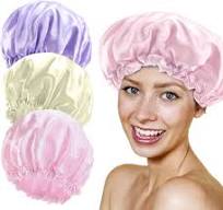 Amazon.com : 3 PCS Shower Cap for Women - Large Reusable ...
