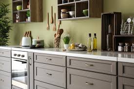 Are the insides of your kitchen or bath cabinets in a light wood with a clear topcoat, or are they painted a solid color, or possibly stained dark? How To Paint Kitchen Cabinets Tile Walls Diy True Value Projects True Value