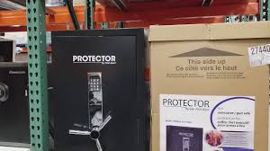 American furniture classics solid wood entryway gun cabinet concealment bench wood construction. Protector Safe By First Alert From Costco Youtube