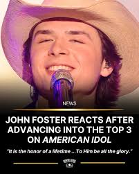 John Foster shared a grateful post online after learning he'll compete in  the "American Idol" finale. Read more 🤠 ⭐ >>  https://go.countryrebel.com/JohnFosterTop3