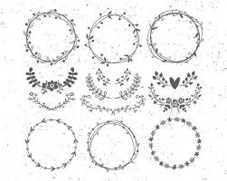 Image Result For Floral Wreath Svg Rahmen Tattoos Weinrebe Zeichnung Schattenbilder