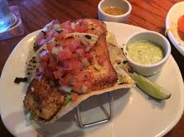 2 aussie fish tacos or 6 gold coast coconut shrimp or 2 aussie chicken tacos or alice springs chicken quesadilla: Three Fish Tacos With Avocado Sauce Picture Of Outback Steakhouse Wesley Chapel Tripadvisor
