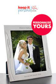 Engraved Silver Wedding Photo Frame With Diamante Crystals Presents For The Bride Wedding Photos Engraved Wedding Gifts