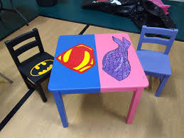 Superman Batman And Mermaids Kids Table And Chair Kids Table And Chairs Mermaid Kids Kid Table