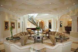 Glamorous Living Room Design With Beautiful Staircase And Piano Glamorous Living Room Glamorous Room Luxury House Interior Design