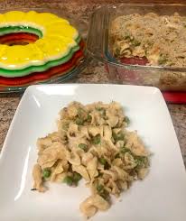 Pour mixture into casserole dish. Week 11 1950s When I Asked My Mom For Suggestions She Most Remembered Tuna Noodle Casserole I Added A 50s Era Jell O Dessert 52weeksofbaking