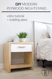 Also called 'flexi ply', it can be rolled up and so is used for creating rounded shapes in furniture. Diy Modern Plywood Nightstand Video Tutorial Building Plans Pneumatic Addict