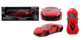 Jada 1 18 Scale Fast Furious 7 Lykan Hypersport Red Diecast Car Model 97388