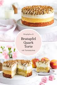 Die creme wird mit einer spritztüte so auf dem kuchen verteilt. Kleine Bratapfel Quark Torte Mit Tonkabohne Bakingdaydream Kuchen Und Torten Rezepte Apfel Quark Kuchen Kuchen Und Torten