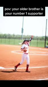 been my number one supporter since my first game. @eastonstaton i couldn’t  do it without you. #softball #siblings #brother