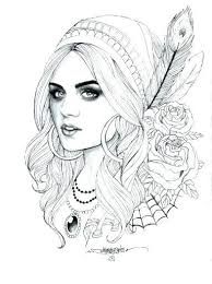 Free girls coloring page for preschool, kindergarten and grade school children. Sk H Face Realistic Girl Coloring Pages Novocom Top