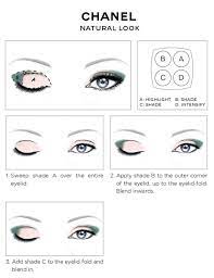 How to apply eyeshadow natural look. Chanel Eye Makeup Chart How To Wear Chanel Les 4 Ombres Eye Shadow Beautygeeks