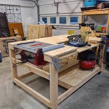 Every room has a central element that defines it. Mobile Workbench With Built In Table Miter Saws 8 Steps With Pictures Instructables