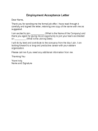 Mention everything discussed on the stanley smith. Employment Acceptance Letter Sample Free Download