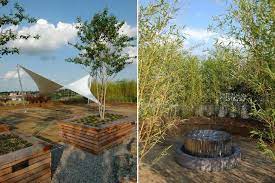 Intexure Architects Transform Parking Garage Into A Rooftop Zen Garden Rooftop Garden Zen Garden Rooftop