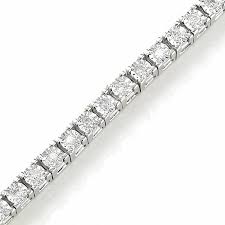 What is a tennis necklace? 1 00 Ct T W Diamond Tennis Bracelet In Sterling Silver Peoples Jewellers