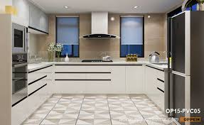 Short of a major addition, remodeling a. Modern White High Gloss Pvc Kitchen Cabinet Op15 Pvc05