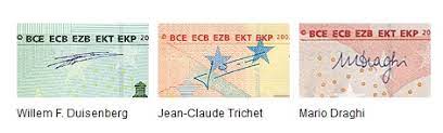Einige merkmale erscheinen erst, wenn sie die banknote gegen das licht halten. Neue Euro Geldscheine Mit Signatur Draghi Deutsches Munzenforum
