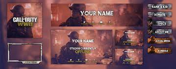 Http Ift Tt 2xqn9tu Twitch Graphics For Call Of Duty Wwii Streaming Including An Overlay Panels Banner Profile Photo An Call Of Duty Twitch Game Interface