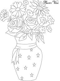 Your flowers bouquet stock images are ready. Flower In Vase From Beautiful Flower Bouquet Coloring Page Color Luna Flower Vase Drawing Flower Coloring Pages Flower Bouquet Drawing