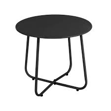 Avec dessus standard ou avec plateau. Table D Appoint Simeo Noir Amenagement D Exterieur Eminza