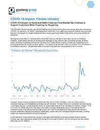 19+ statistics and facts about the fitness industry (2020). Covid 19 Impact Fitness Industry By Goodway Group Issuu
