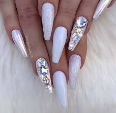 Also known as ballerina nails, coffin shaped nails get their name because the nail looks like a coffin or a ballerina slipper. 43 Chic Ways To Wear White Coffin Nails Stayglam