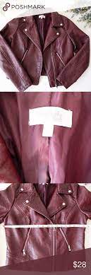 Charlotte Russe Burgundy Faux Leather Jacket Burgundy Faux Leather Jacket Faux Leather Jackets Faux Leather