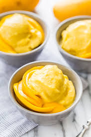 10 Minute Soft Serve Mango Ice Cream Get Inspired Everyday Recipe Mango Ice Cream Mango Ice Cream Recipe Food Processor Recipes