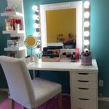Vanity Inspiration By Myssmari A Girly Girl S Favorite Place When Applying Makeup The Desk Is Called Linnmon Drawer Set They Have Home Beauty Room Home Decor