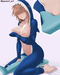 paravet, shinoyama sayo, dead mount death play, highres, 1girl, animal  costume, animal hood, artist name, barefoot, bed sheet, breasts, close-up,  collarbone, feet, female masturbation, grabbing own breast, hair over eyes,  hood, masturbation,