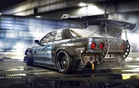 A desktop wallpaper is highly customizable, and you can give yours a personal touch by adding your images (including your photos from a camera) or download beautiful pictures from the internet. Wallpaper Auto Figure Machine Tuning Background Nissan Car Car Art Art R32 Skyline Nissan Skyline Rendering Spoiler Yasid Design Images For Desktop Section Nissan Download