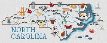 Maybe you would like to learn more about one of these? Sue Hillis North Carolina Map Cross Stitch Pattern 123stitch