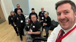 Members of the band have come to Mr Robson's school, The Academy at Shotton  Hall to work alongside Durham Music Service and play alongside over 100  brass students for the day! It's