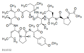 Plitidepsina es una cíclico depsipéptido , que significa que es una cíclico péptido en el que hay uno o más éster de enlace en. Kegg Drug Plitidepsin