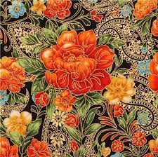 Beautiful pink and turquoise floral seamless pattern on a black background. Flowers Photos Orange And Black Flower Fabric Flowers Textile Art Quilt Paper Background