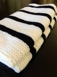 Black And White Striped Baby Blanket Free Shipping Modern Knit Baby Blanket Black And White Stripe Knitted Baby Blankets Modern Knitting Patterns Baby Knitting