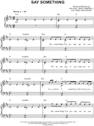 A Great Big World Say Something Sheet Music Easy Piano In D Major Transposable Download Print Pop Piano Sheet Music Piano Sheet Music Pop Sheet Music