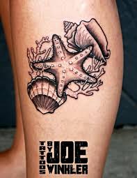 Come to myrtle beach, south carolina and get some ink! Tattoo By Joe Winkler Elite Ink Tattoos Myrtle Beach South Carolina Seashell Tattoos Foot Tattoos Starfish Tattoo